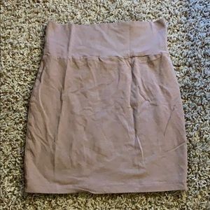 Tan peachy mini skirt